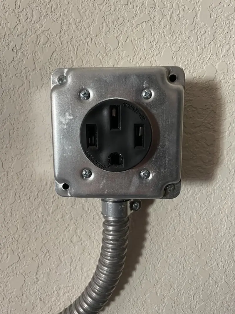 NEMA 14-50 outlet installed for Smart Home Electrical in El Dorado